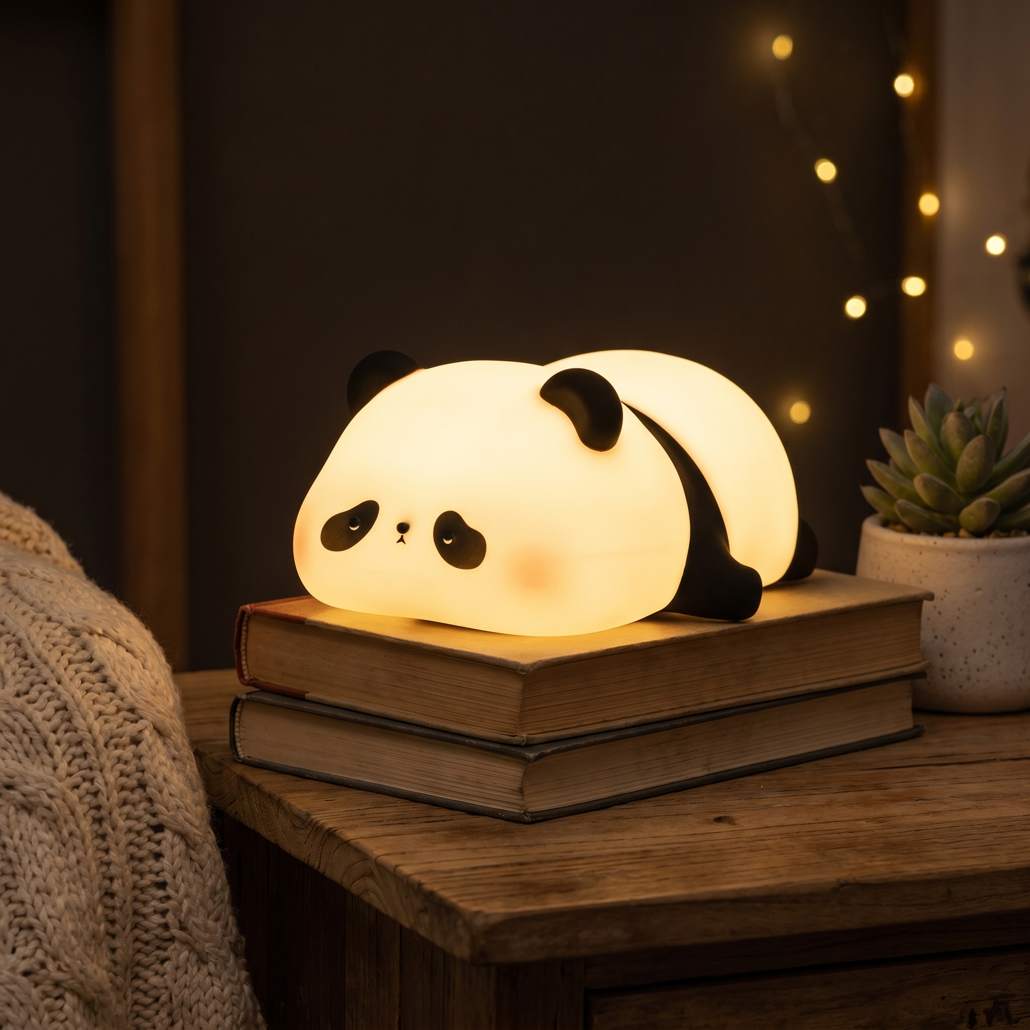 Panda gece lambasi gece sahnesi